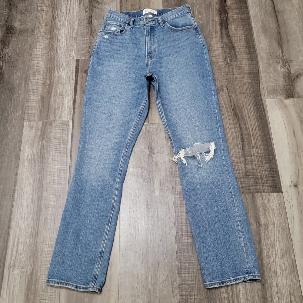 Abercrombie & Fitch 90's Slim Straight Ultra High Rise Jeans Curve Love